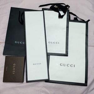 AUTHENTIC GUCCI SHOPPING BAGS & boxes.